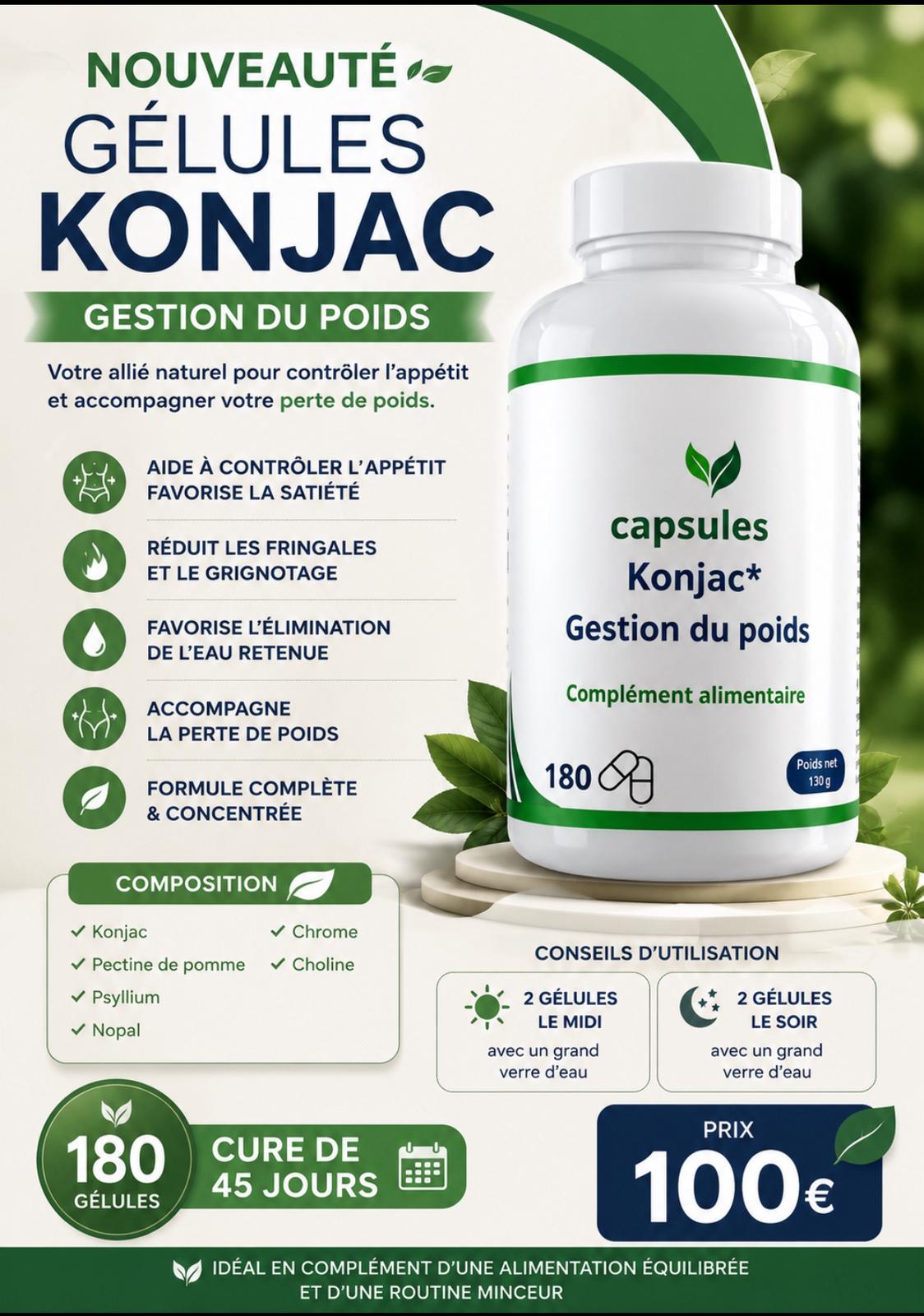 Gélules Konjac Gestion du Poids