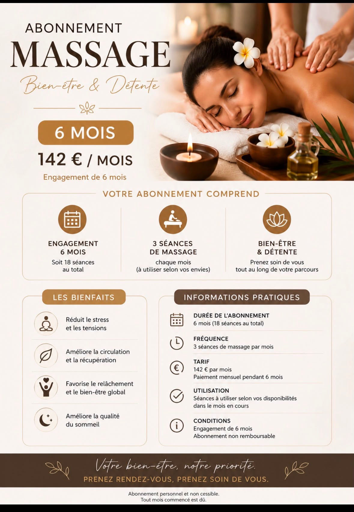 Abonnement Massage Amincissant 6 mois