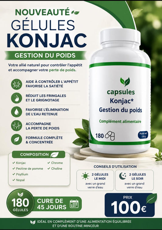 Gélules Konjac  Gestion du Poids